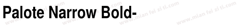 Palote Narrow Bold字体转换